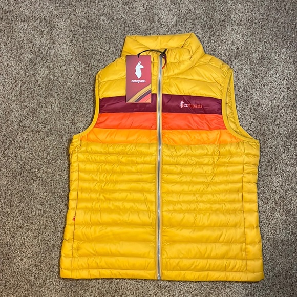 Cotopaxi Fuego Down Vest “Amber Stripes” women’s medium NWT - Picture 2 of 12